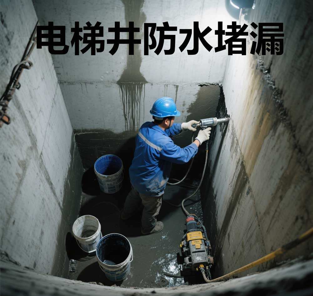 电梯井防水堵漏，长治专业电梯井漏水维修公司